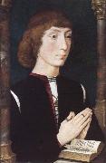 Hans Memling A Young Man at Prayer Germany oil painting artist